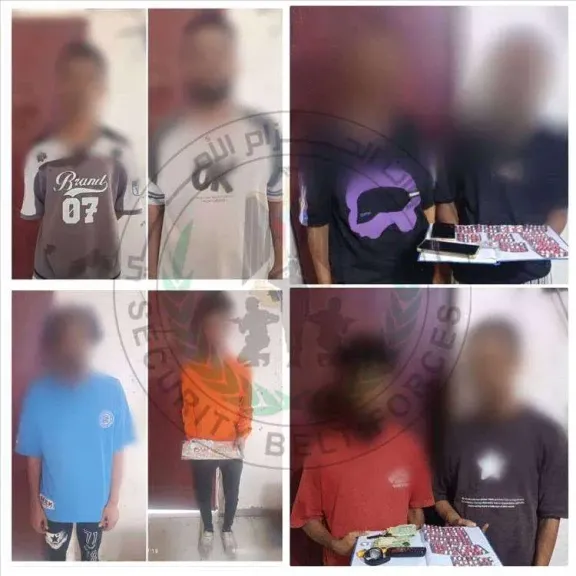 الحزام الأمني في عدن يُفْشِل شبكة تهريب مخدرات ويكشف عن عمليات متتالية لضبط ”البرجابلين” والحشيش